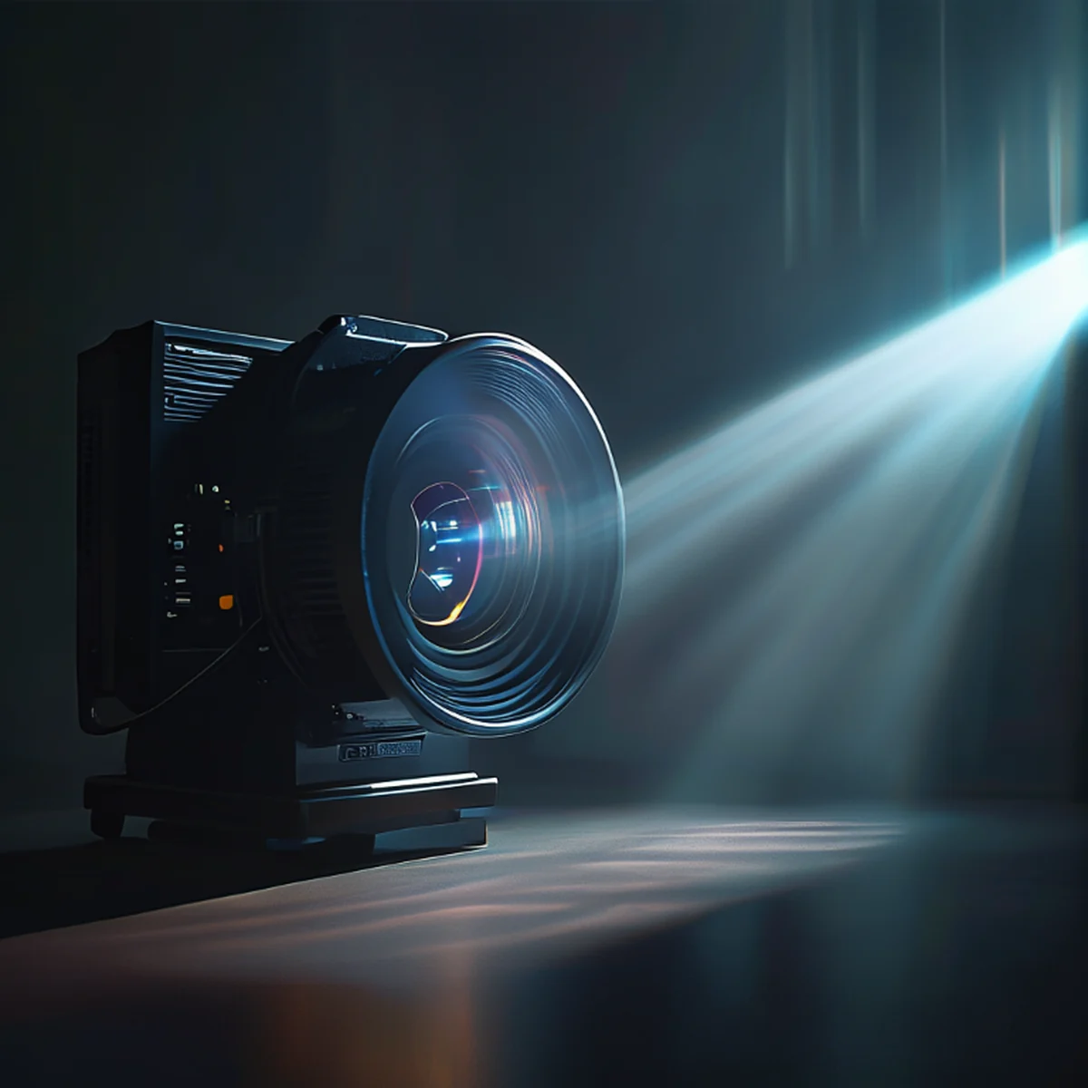 Nahaufnahme eines digitalen Filmprojektors.