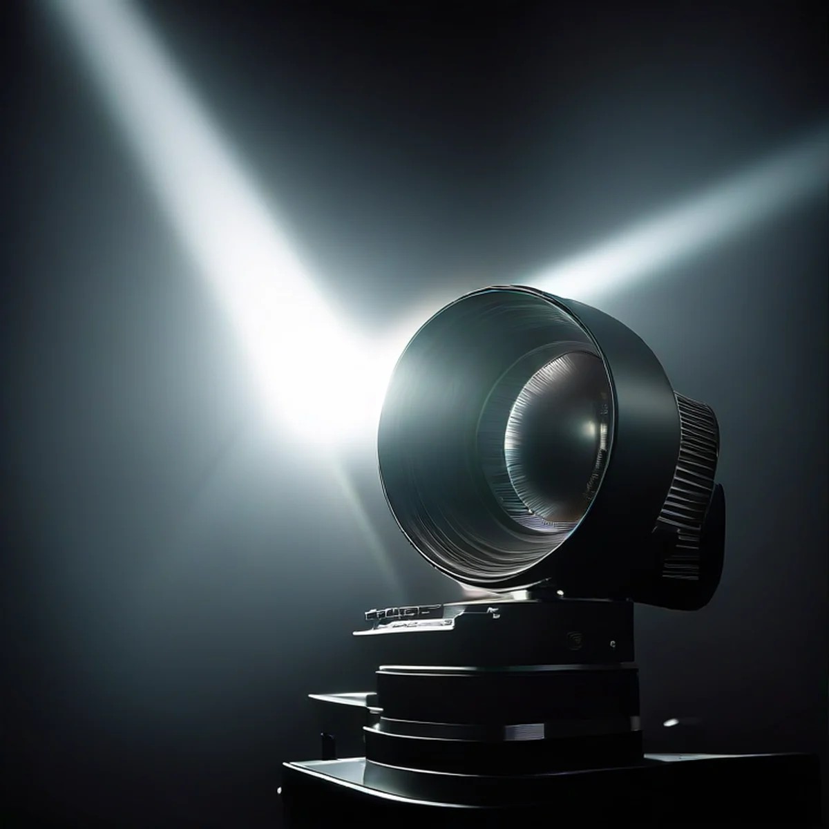 Dettaglio di un proiettore cinematografico professionale