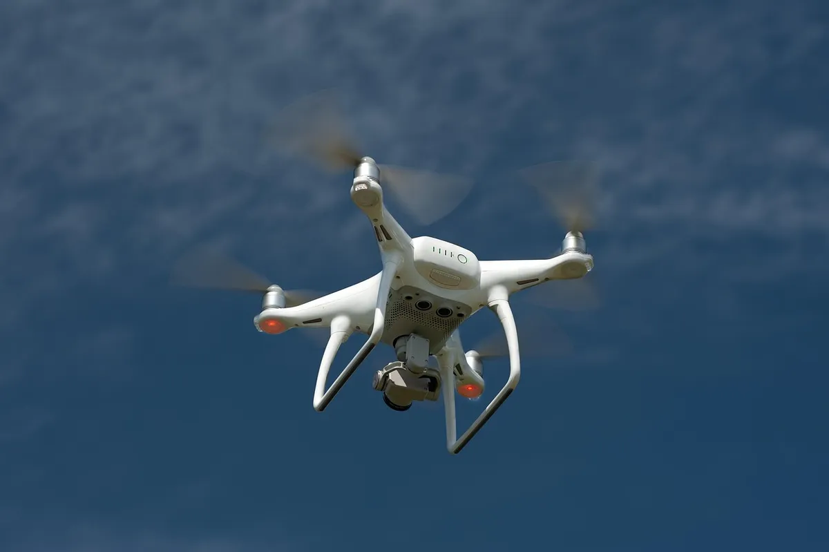 drone, camera, multicopter, aerial view, flight, aerial, technology, flying, sky, electronics, equipment, cinema, production, video, filmmaking, film, movie, ai
